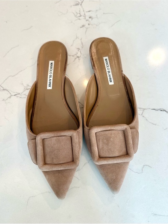 Manolo Blahnik Shoes - Manolo Blahnik Maysale Suede Mules